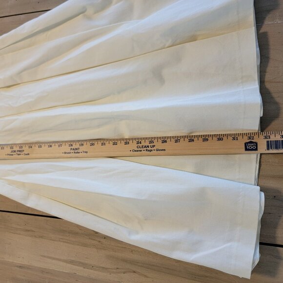 Ann Taylor Ivory Box Pleat With Red Embroidered Lined Dress Sz‎ 0 NWOT with FLAW - Picture 11 of 16